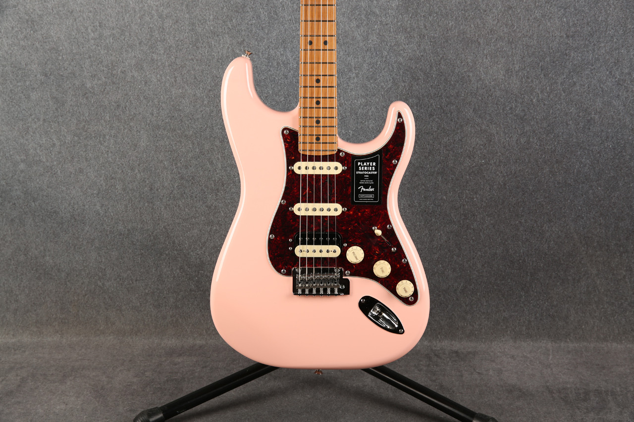 Fender Ltd Player Stratocaster HSS Roasted Neck- Shell Pink Ex