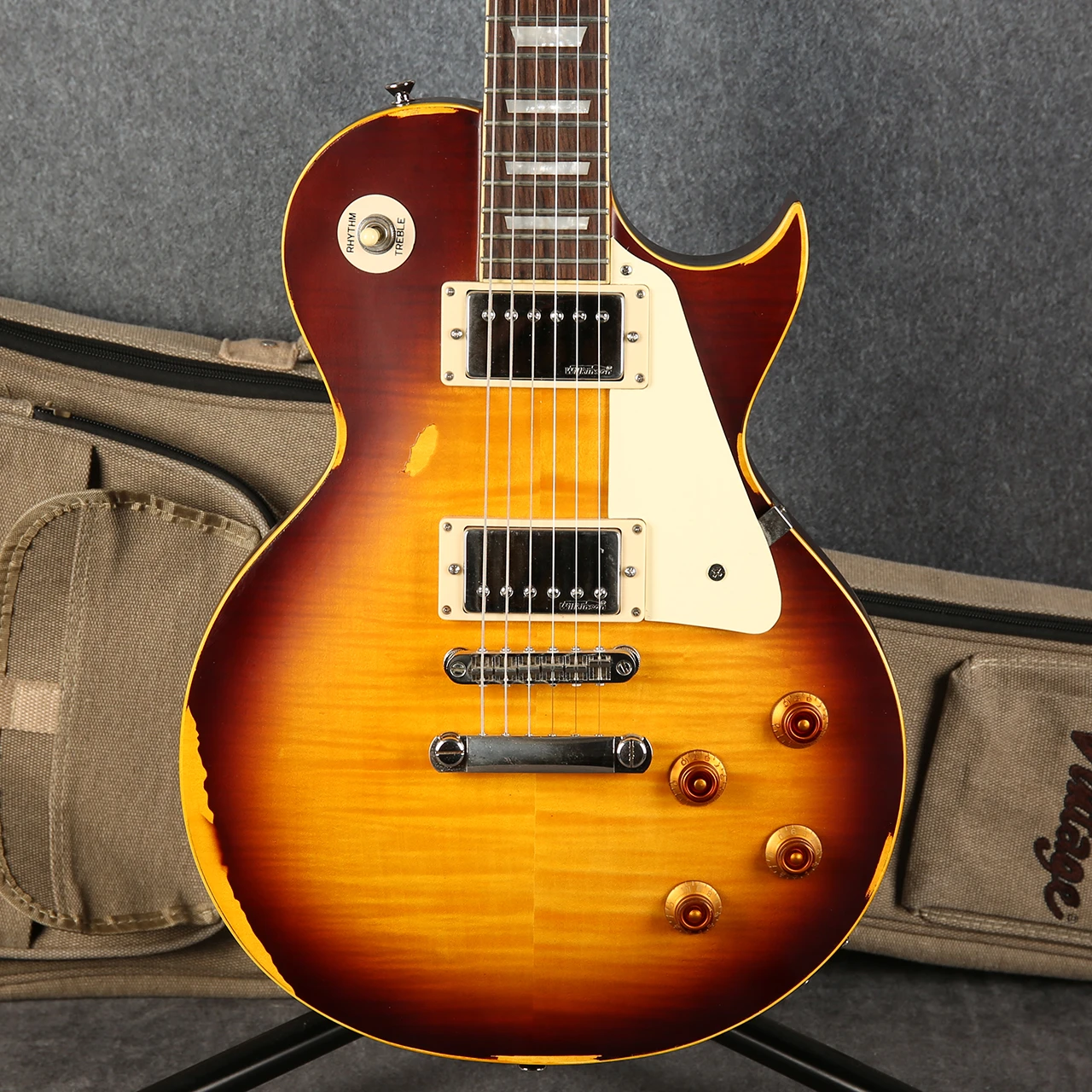 Vintage V100 ICON Guitar Distressed Tobacco Sunburst 2nd Hand