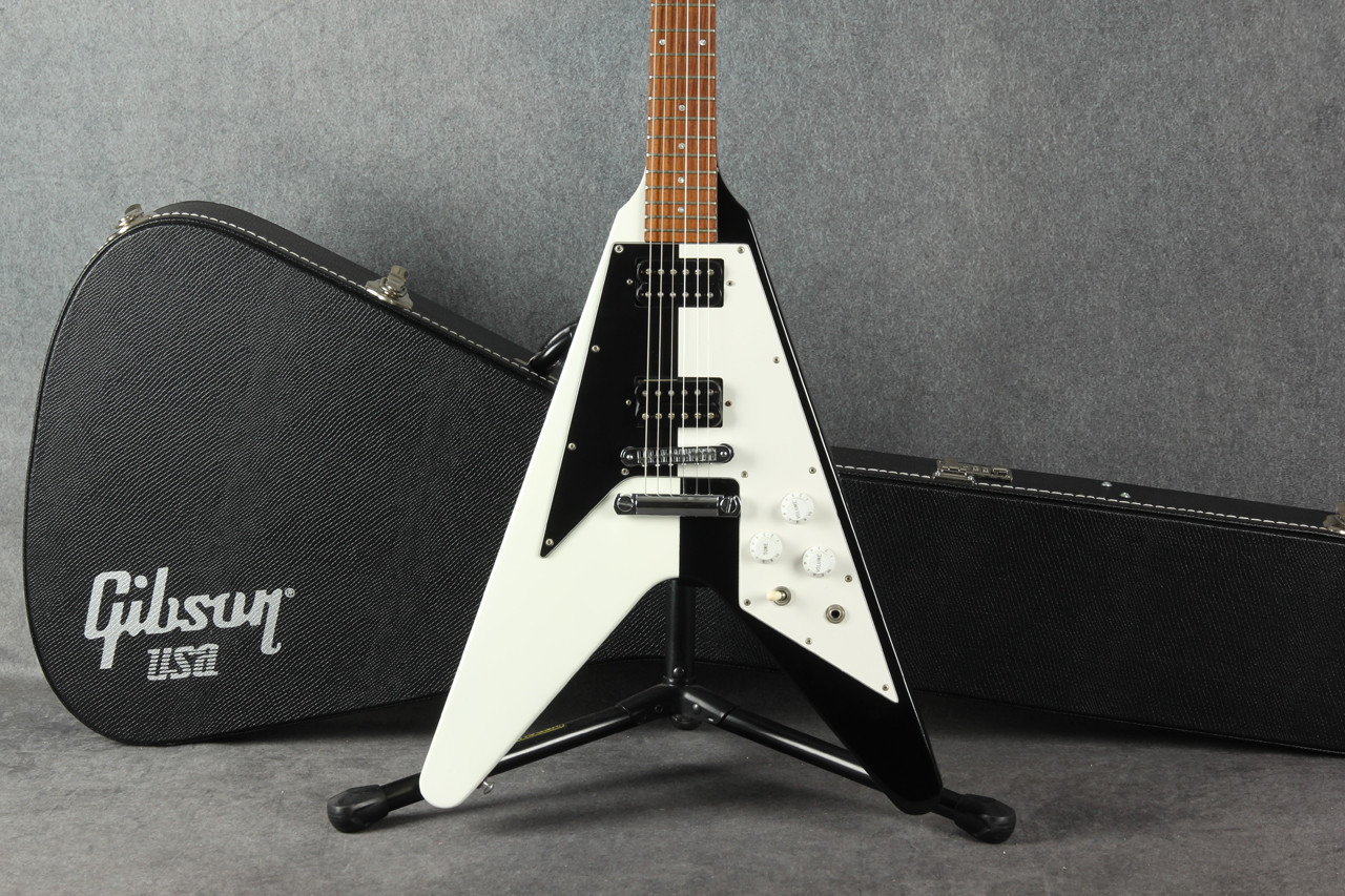 Gibson Rudolf Schenker Flying V 1993 Black and White 2nd Hand