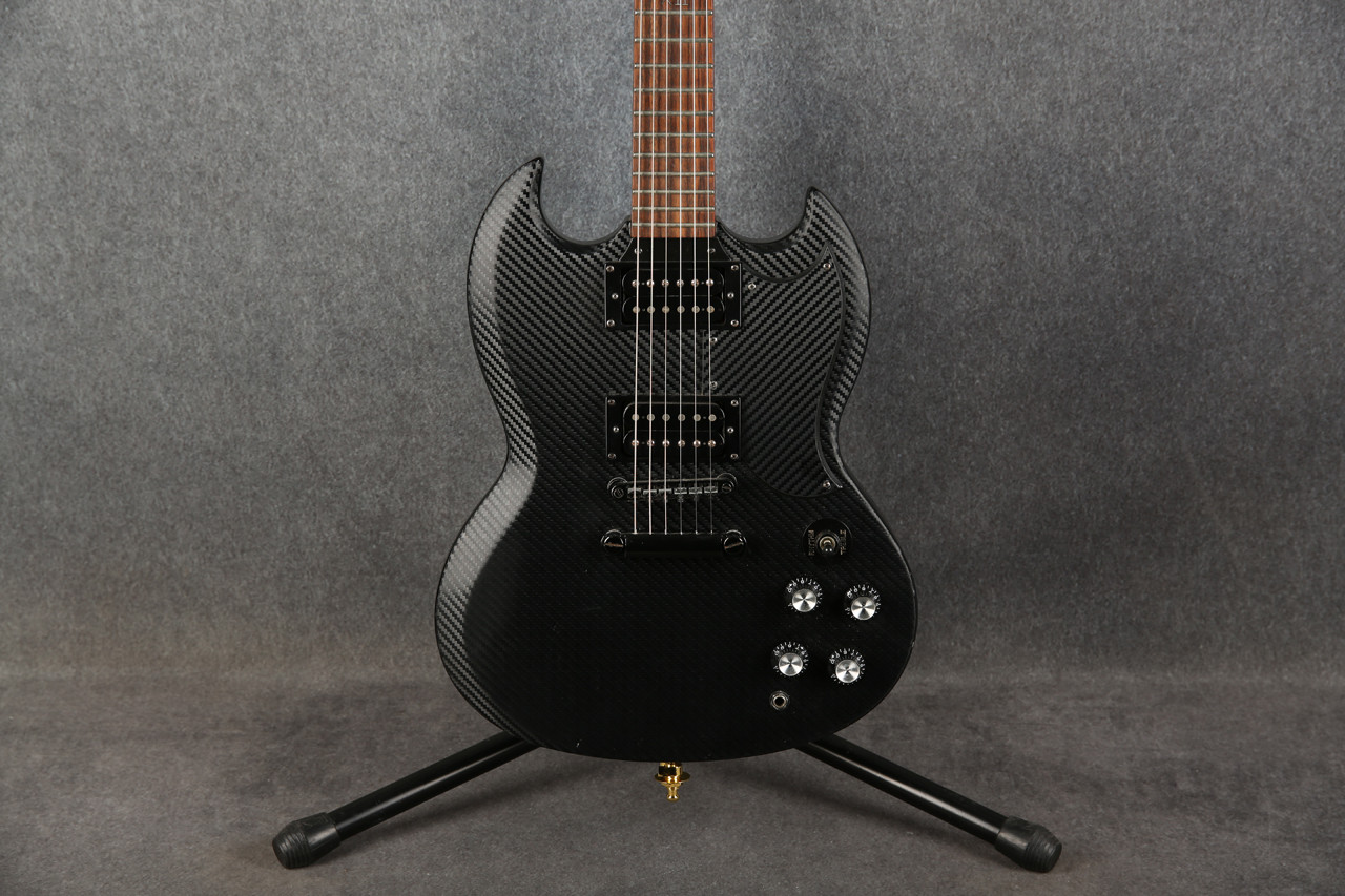 Epiphone SG Goth G-400 Black Satin Carbon Fiber Wrap 2nd Hand