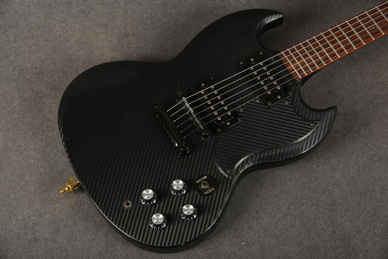 Epiphone SG Goth G-400 Black Satin Carbon Fiber Wrap 2nd Hand