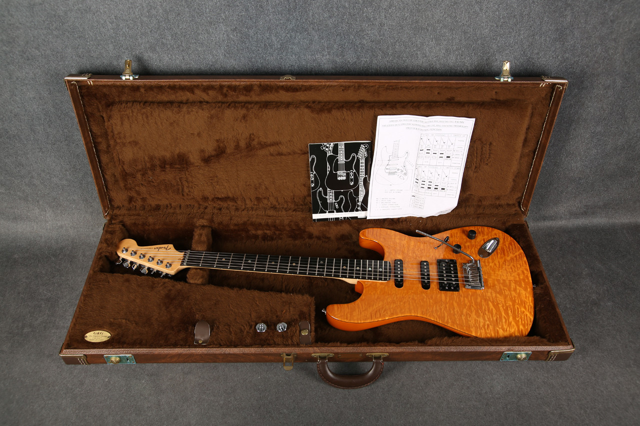 Fender American Deluxe Stratocaster QMT HSS Amber 2nd Hand | Rich