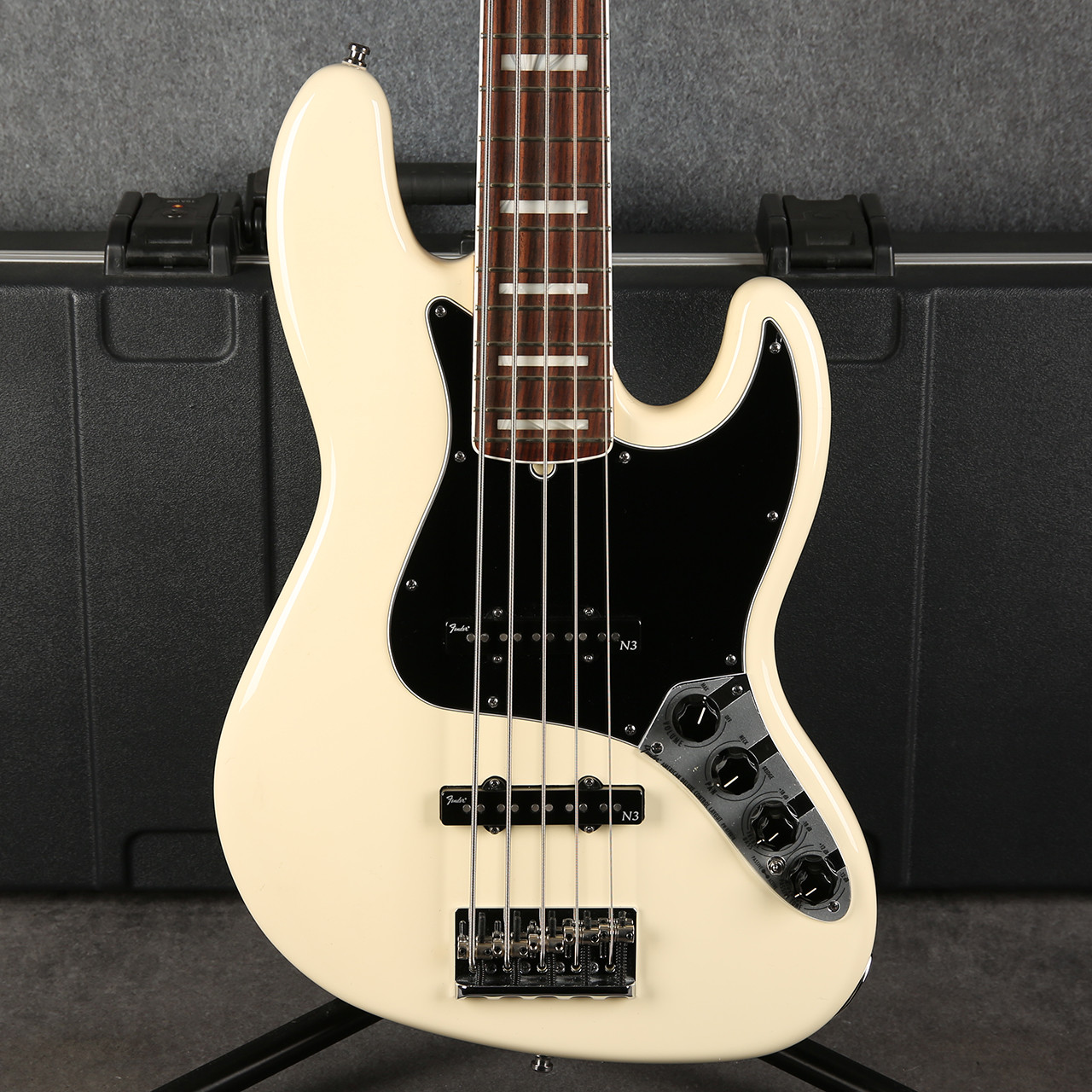 Fender American Deluxe Jazz Bass V Olympic White 2nd Hand | Rich