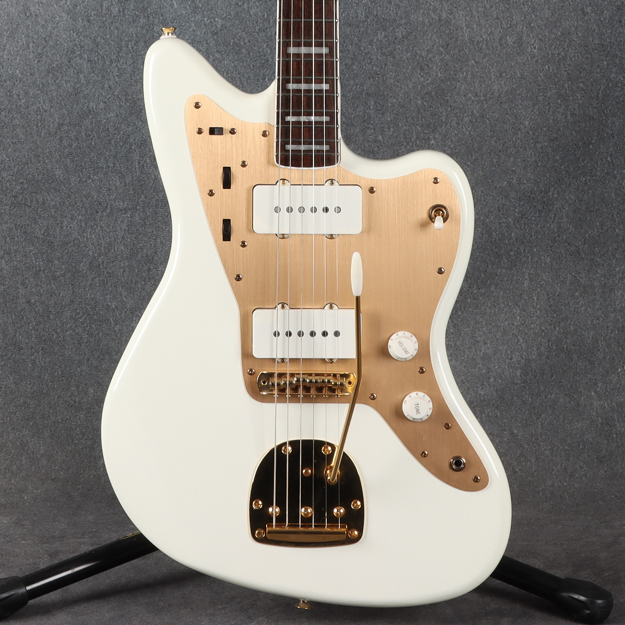 Squier Jazzmaster 40th Anniversary Gold Hardware Olympic White 2nd
