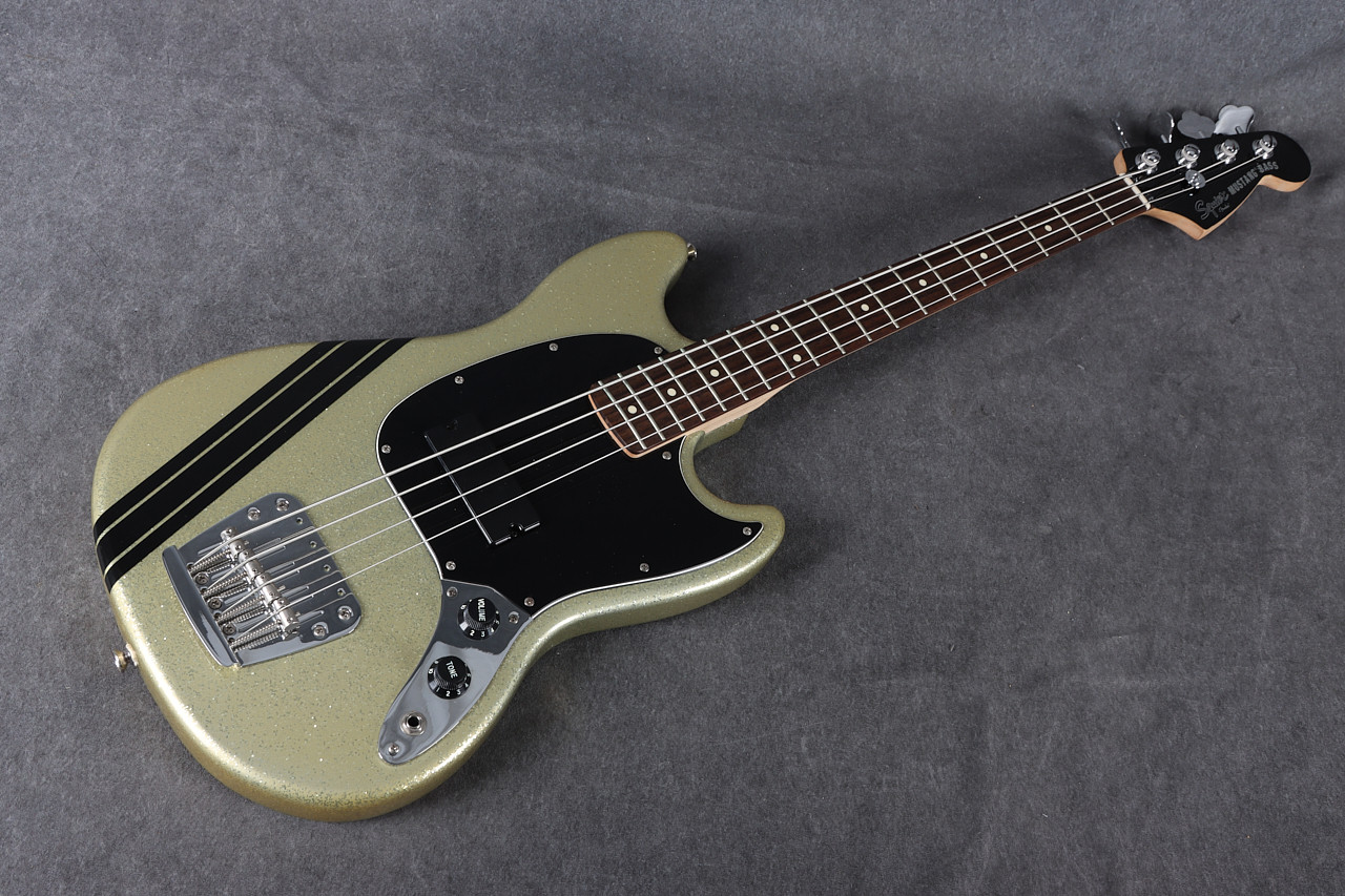Squier Mikey Way Signature Mustang Bass Silver Sparkle 2nd Hand