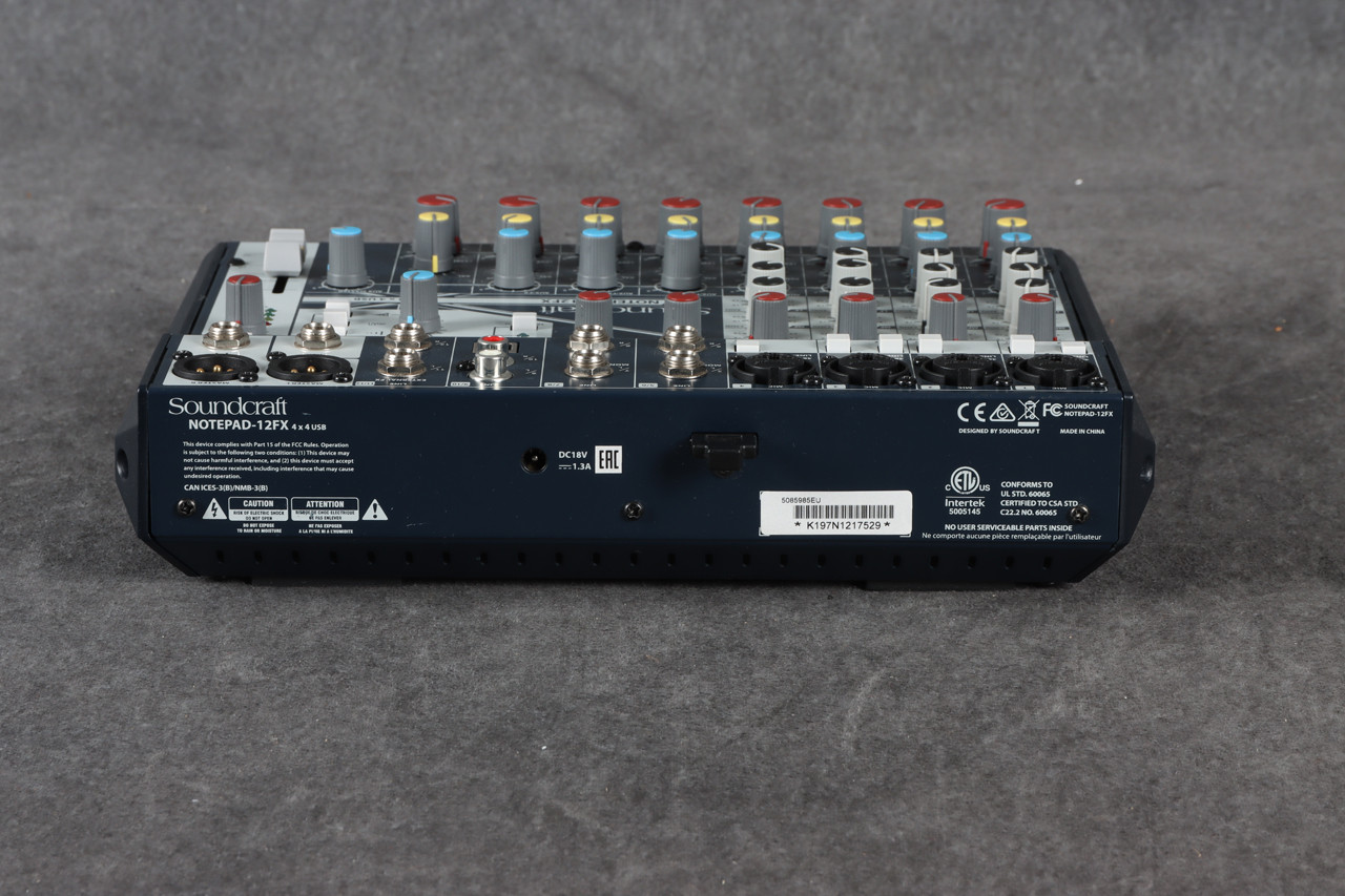 Soundcraft Notepad 12FX Mixer 2nd Hand | Rich Tone Music
