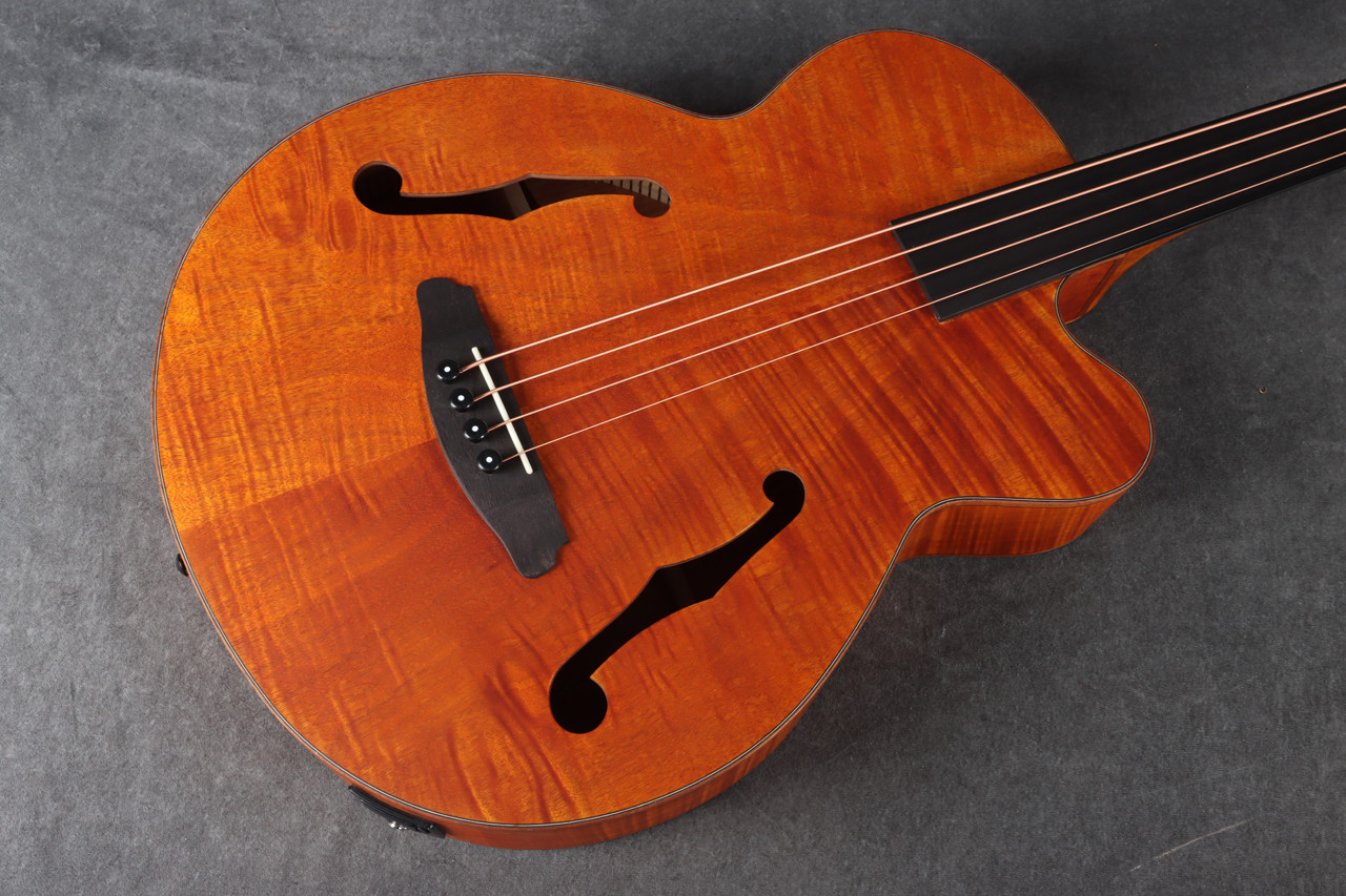 Aria FEB-F2 FL STBR Fretless Acoustic Bass Stained Brown 2nd Hand