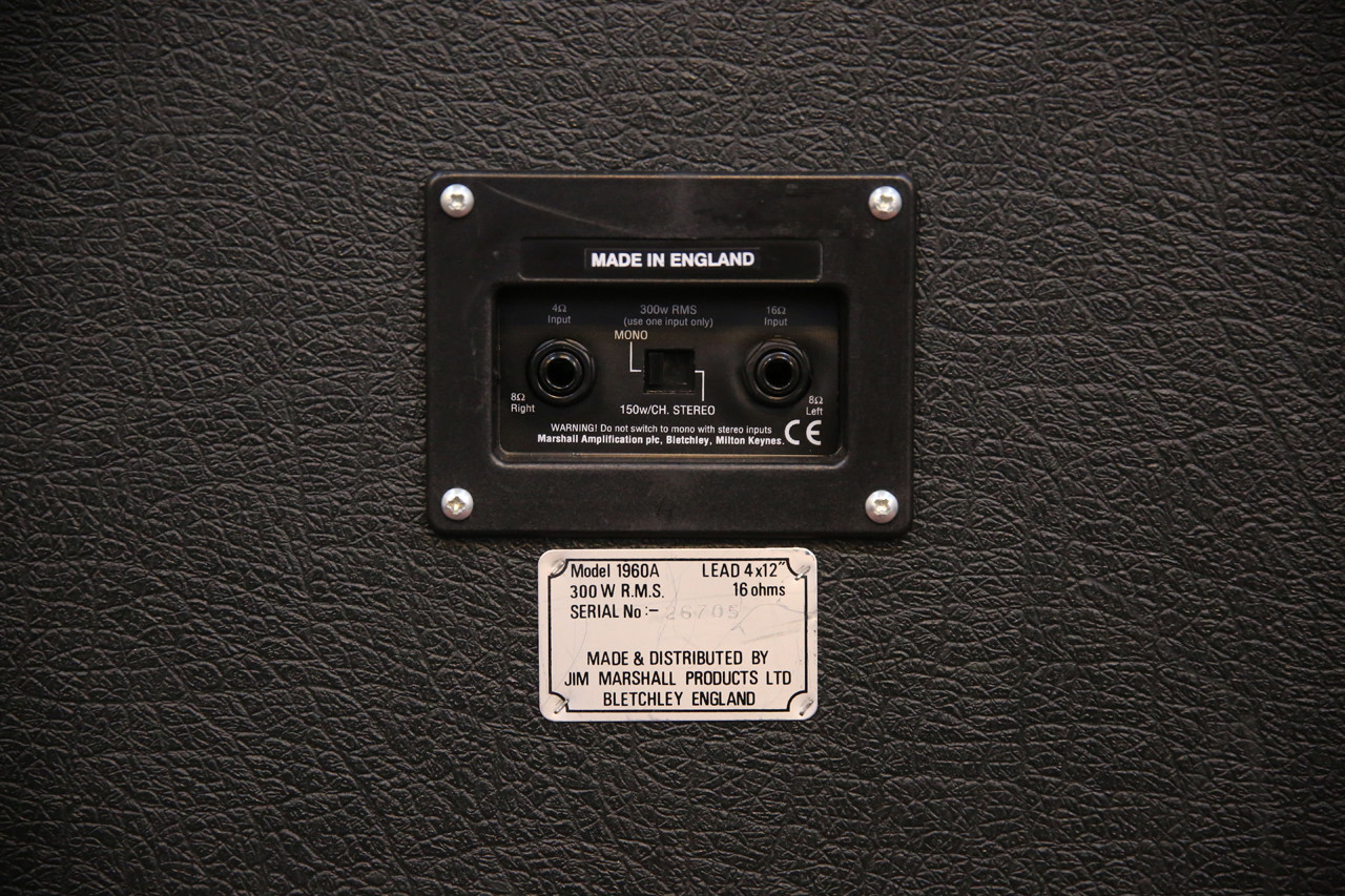 Marshall JCM 800 Lead 1960A 4x12 Cabinet 2nd Hand | Rich Tone Music