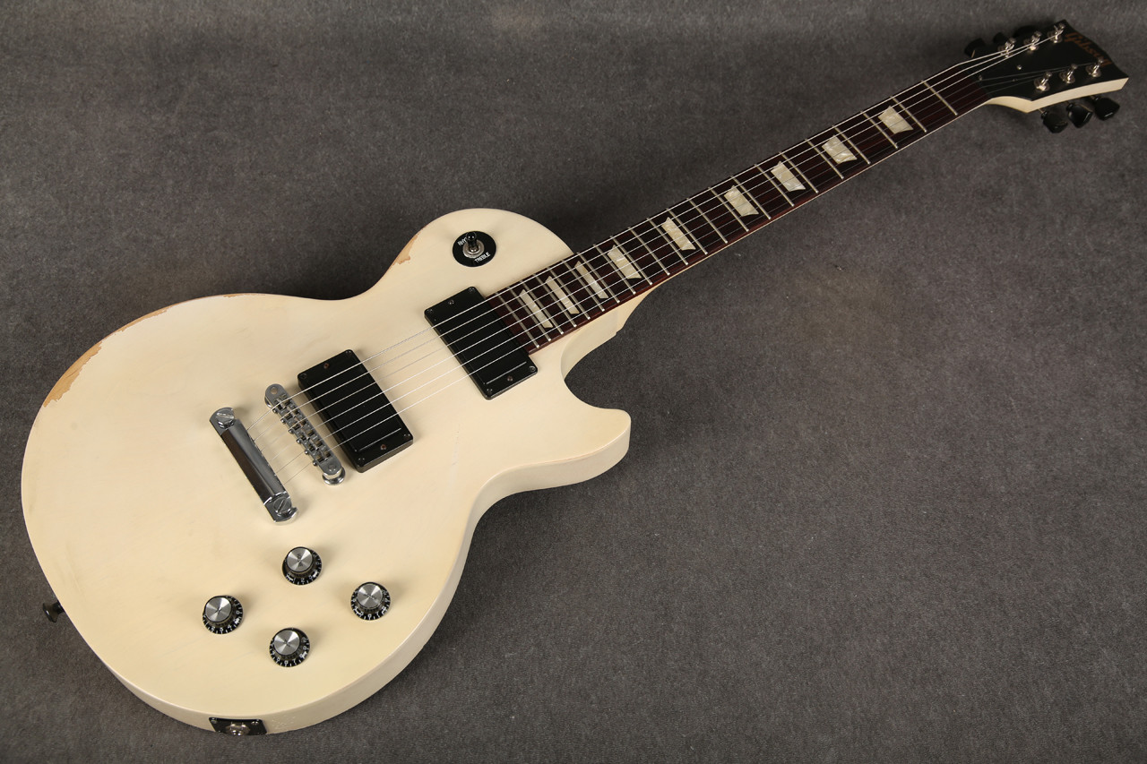 Gibson LPJ 2013 Rubbed Trans White 2nd Hand | Rich Tone Music