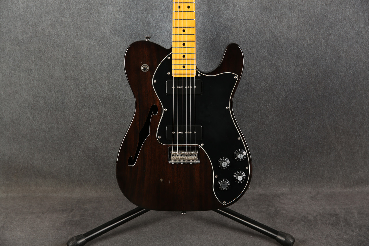 Fender Modern Player Telecaster Thinline Deluxe Black Transparent