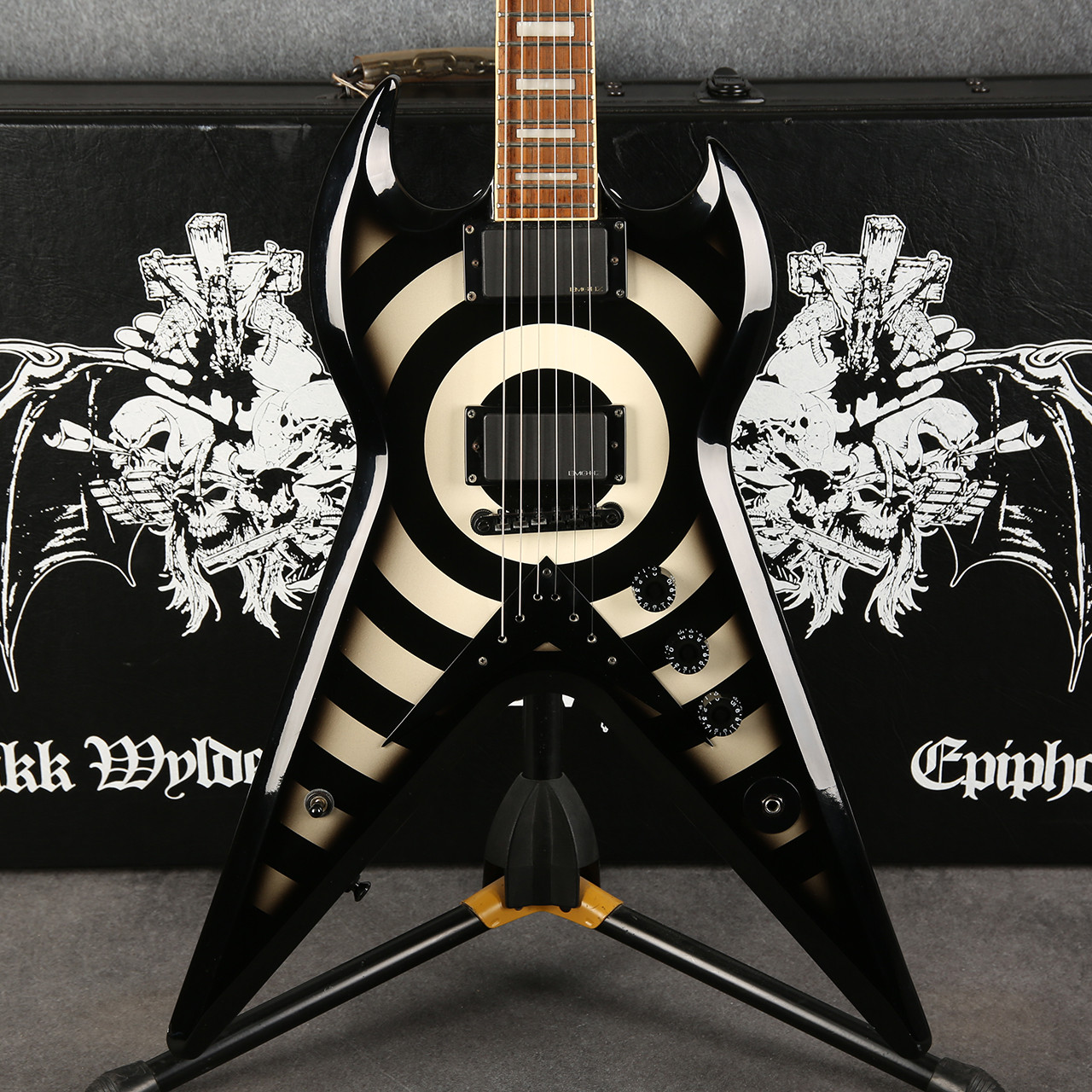 Epiphone Zakk Wylde Signature ZV Custom Black & White Bullseye 2nd 