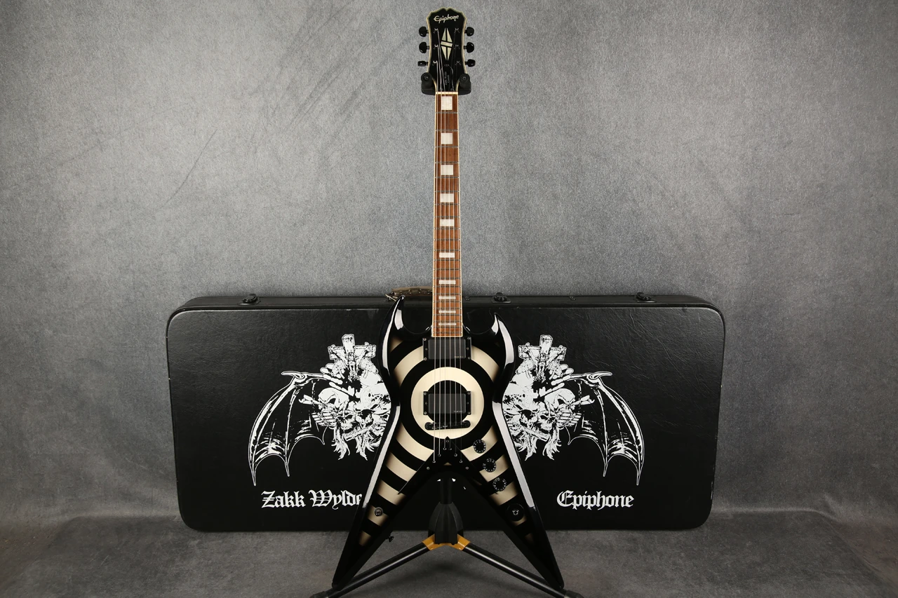 Epiphone Zakk Wylde Signature ZV Custom Black & White Bullseye 2nd 
