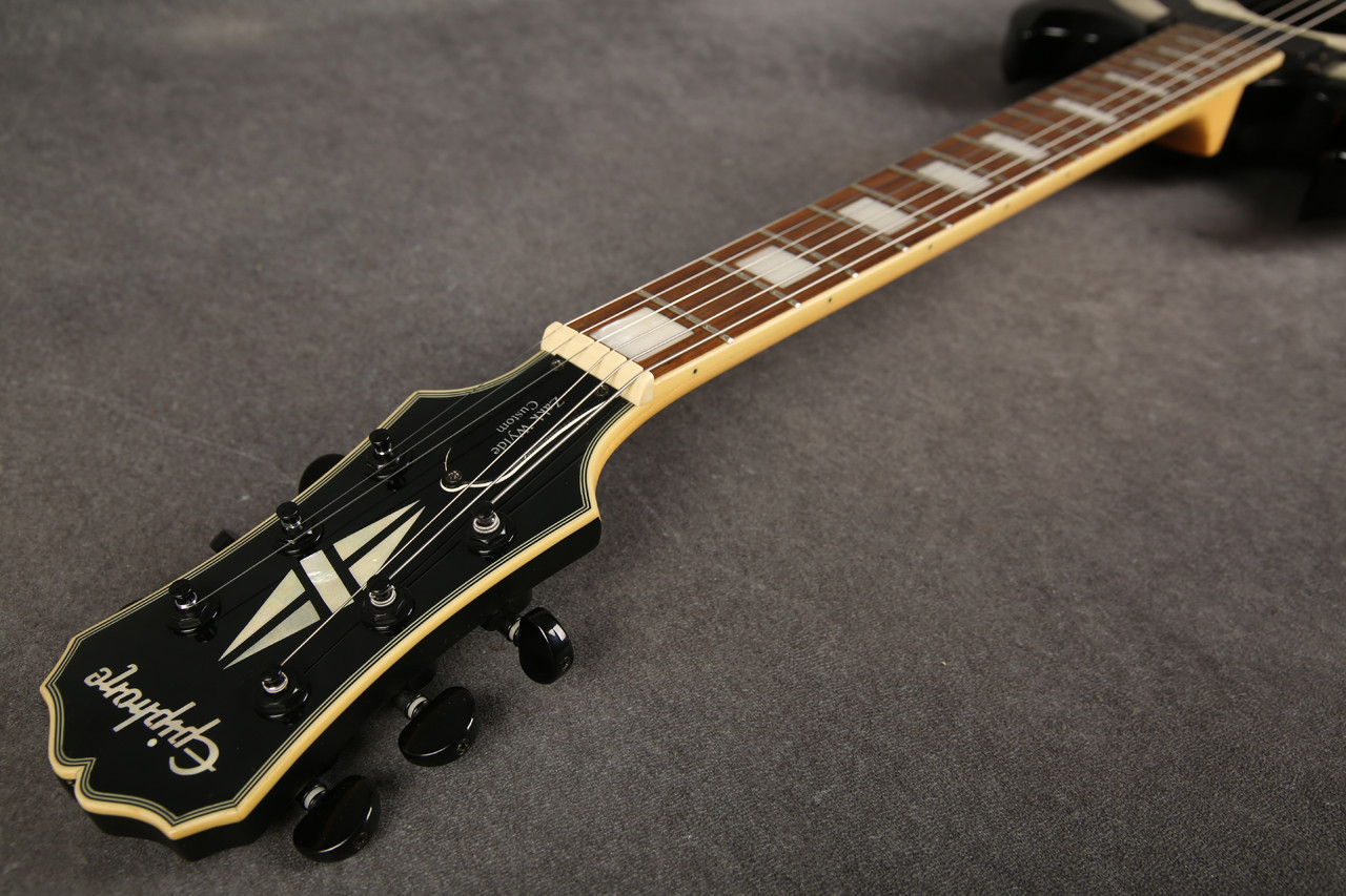 Epiphone Zakk Wylde Signature ZV Custom Black & White Bullseye 2nd