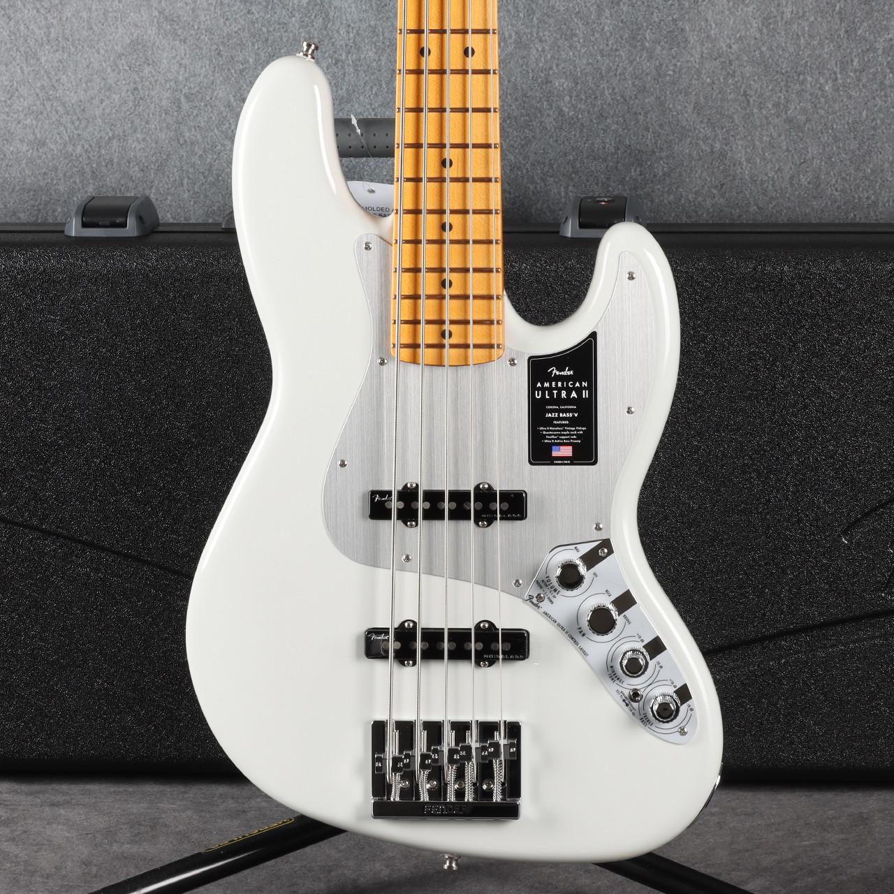 Fender American Ultra II Jazz Bass V Avalanche Ex Demo | Rich Tone