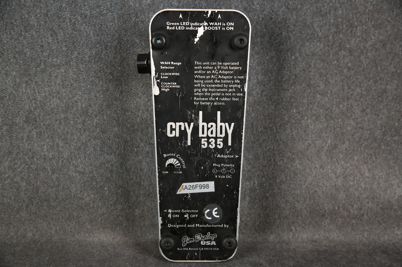 cry baby 535 chrome/クライベイビー535クローム Jim Dunlop Crybaby 535 Wah Pedal Chrome 2nd Hand | Rich Tone Music ギター