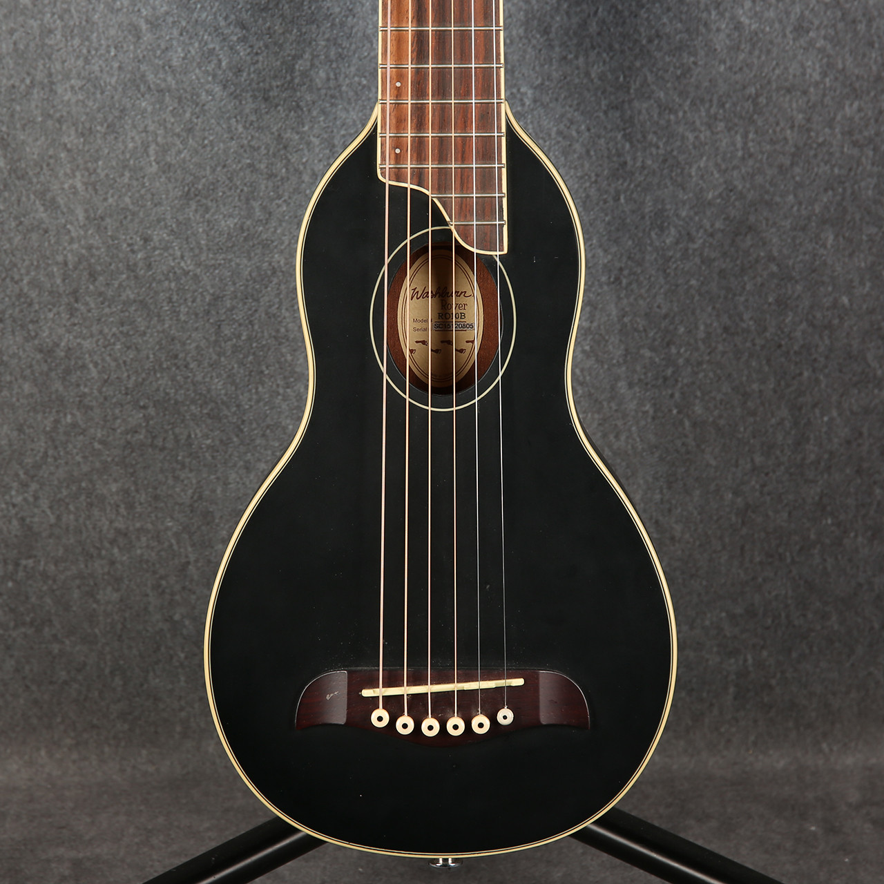 Washburn Rover RO10B Travel Guitar Black 2nd Hand | Rich Tone Music