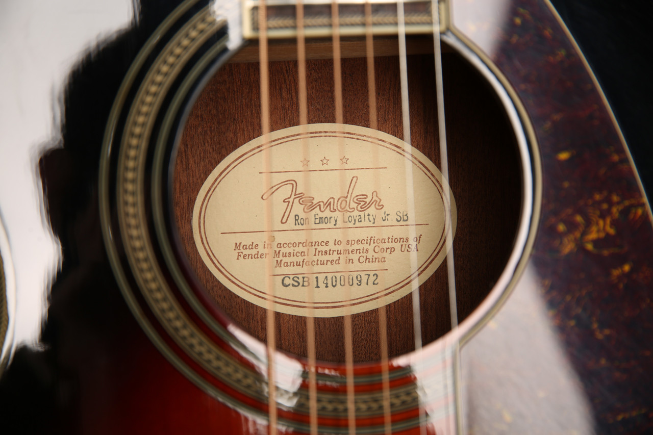 Fender Ron Emory Loyalty Jr Parlor Acoustic Sunburst 2nd Hand