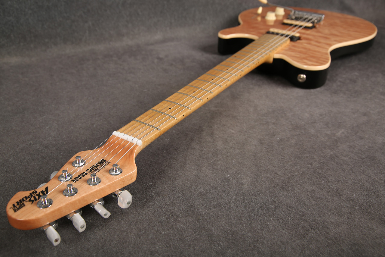Ernie Ball Musicman Axis Super Sport HH Tremolo Natural Quilt 2nd