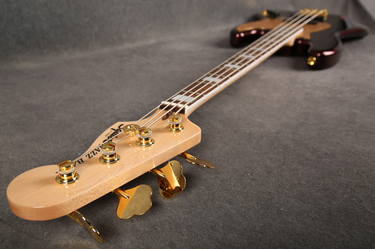 Squier 40th Anniversary Jazz Bass Gold Edition Ruby Red Metallic