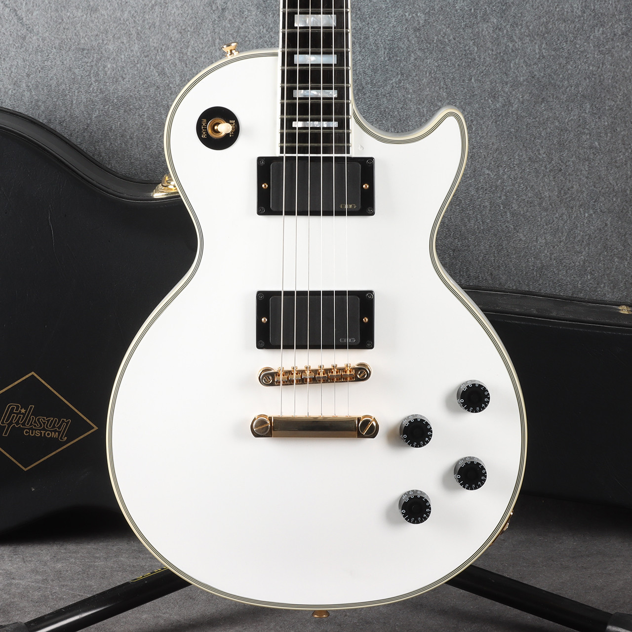 ギター Epiphone Les Paul Standard EMG 81 85 Epiphone IBG Les Paul Custom EMG 81/85 Pickups Alpine White 2nd