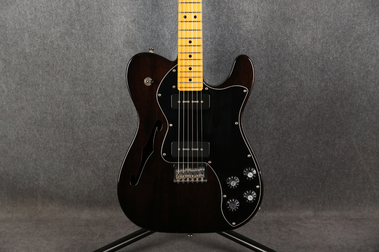 Fender Modern Player Telecaster Thinline Deluxe Black Transparent