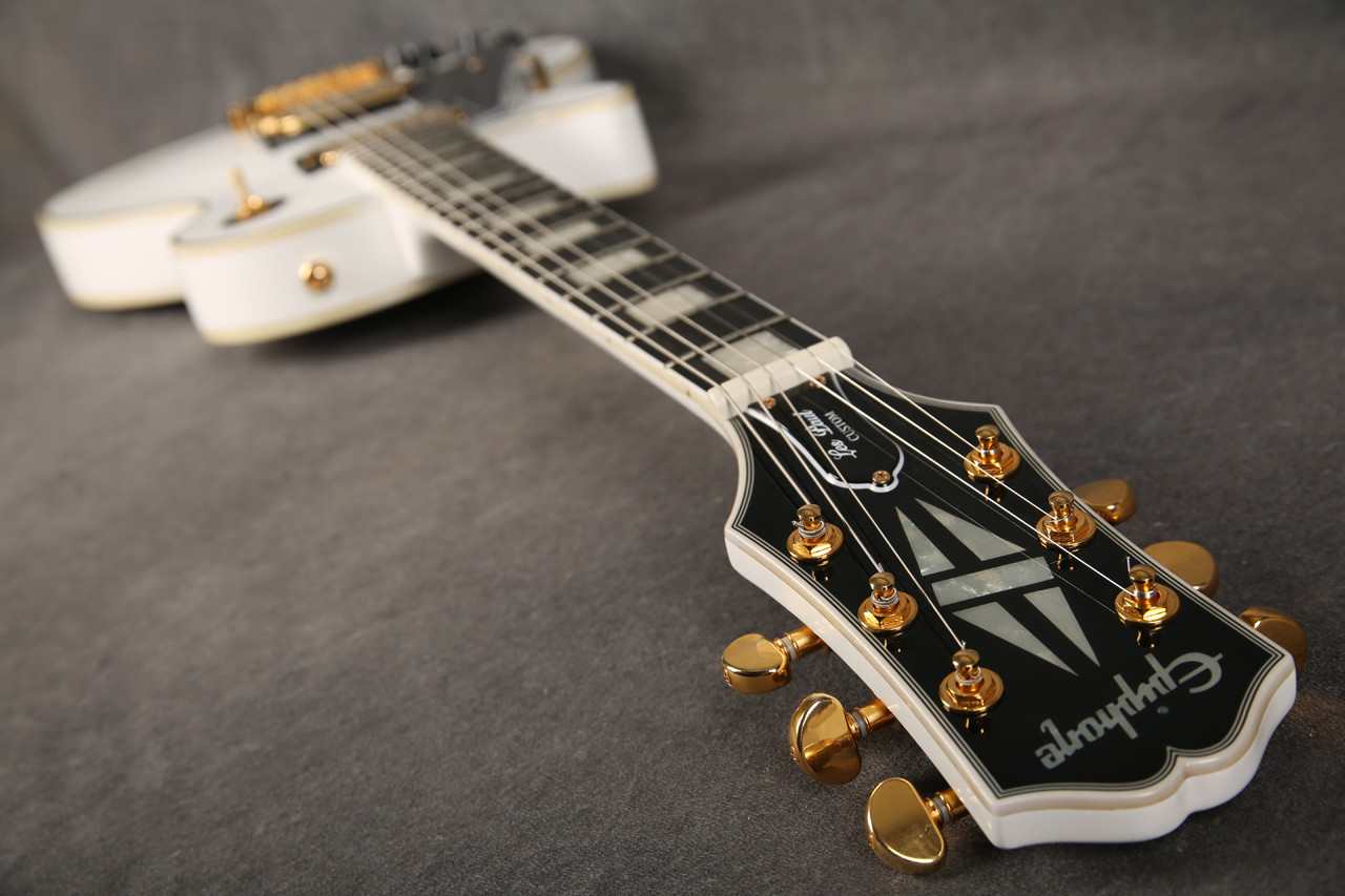 Epiphone Les Paul Custom Lefty ホワイト Epiphone Les Paul Custom Left Handed Alpine White 2nd Hand | Rich