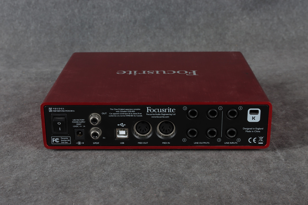 Focusrite Scarlett 6i6 2nd Gen Audio Interface 2nd Hand | Rich