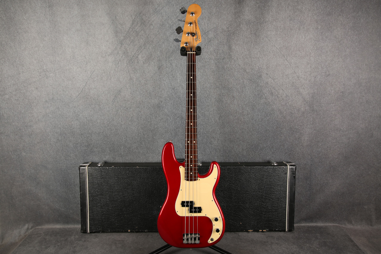 Fender Mexican Standard Precision Bass Chrome Red 2nd Hand | Rich