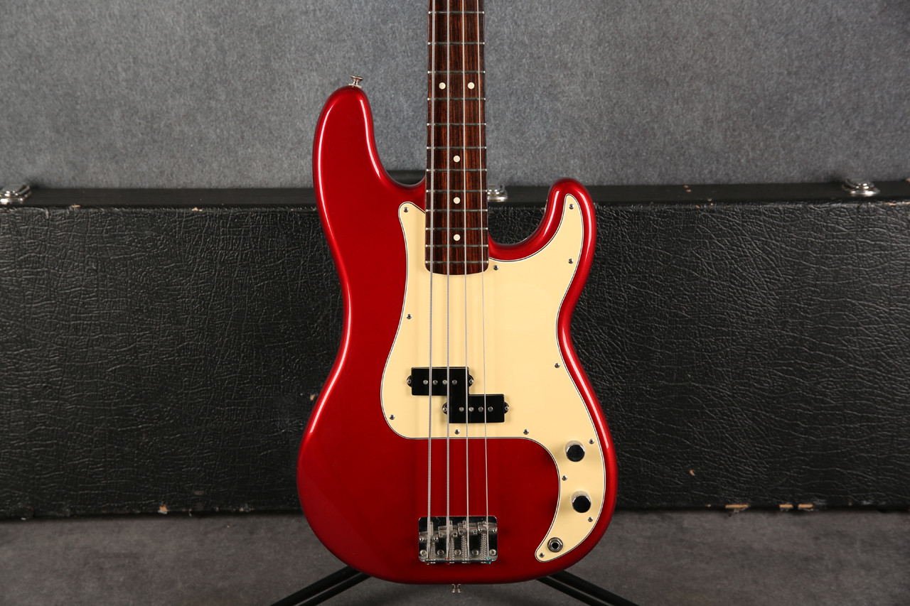 Fender Mexico precision bass プレベ Fender Mexican Standard Precision Bass Chrome Red 2nd Hand | Rich