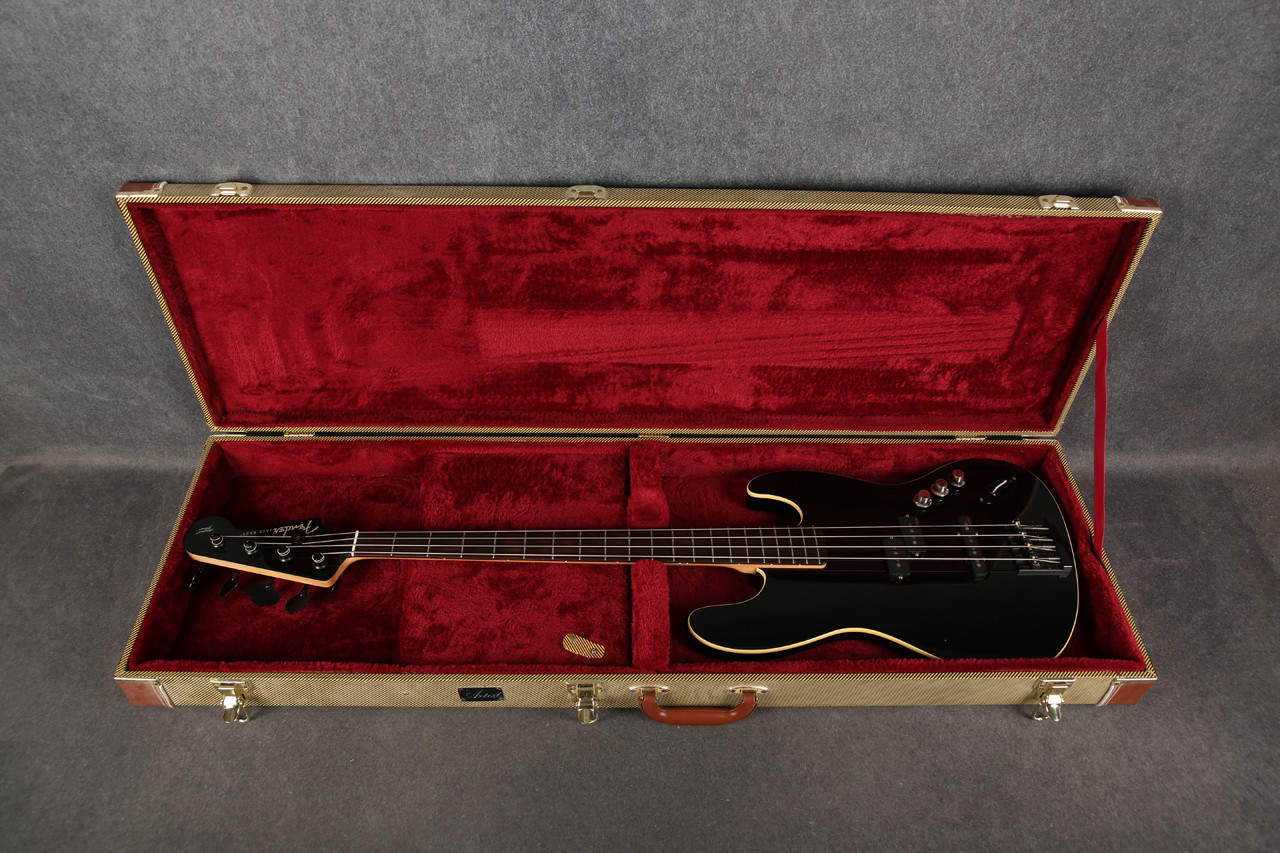 Fender Aerodyne Jazz Bass EMG Pickups Made in Japan Black 2nd Hand