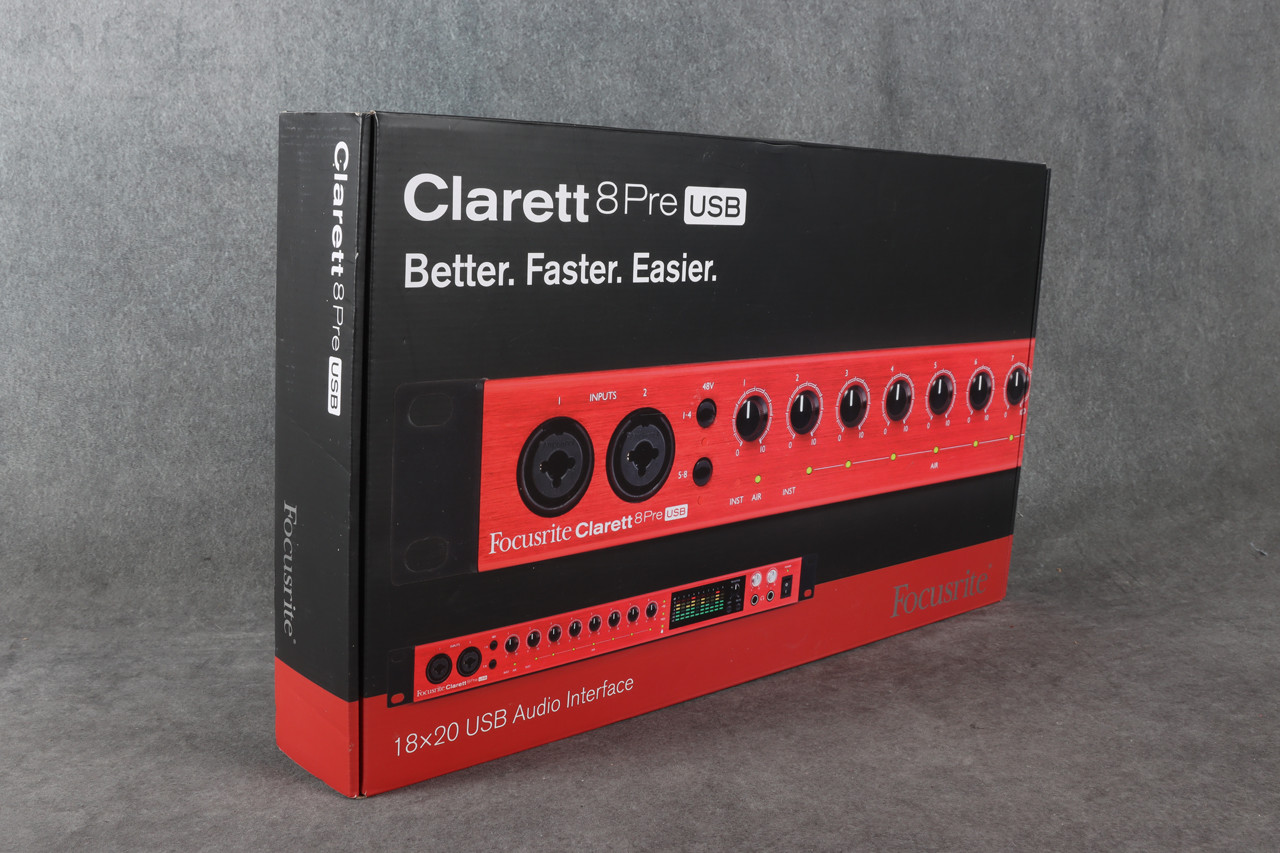 Focusrite Clarett 8 Pre USB Audio Interface 2nd Hand | Rich Tone Music