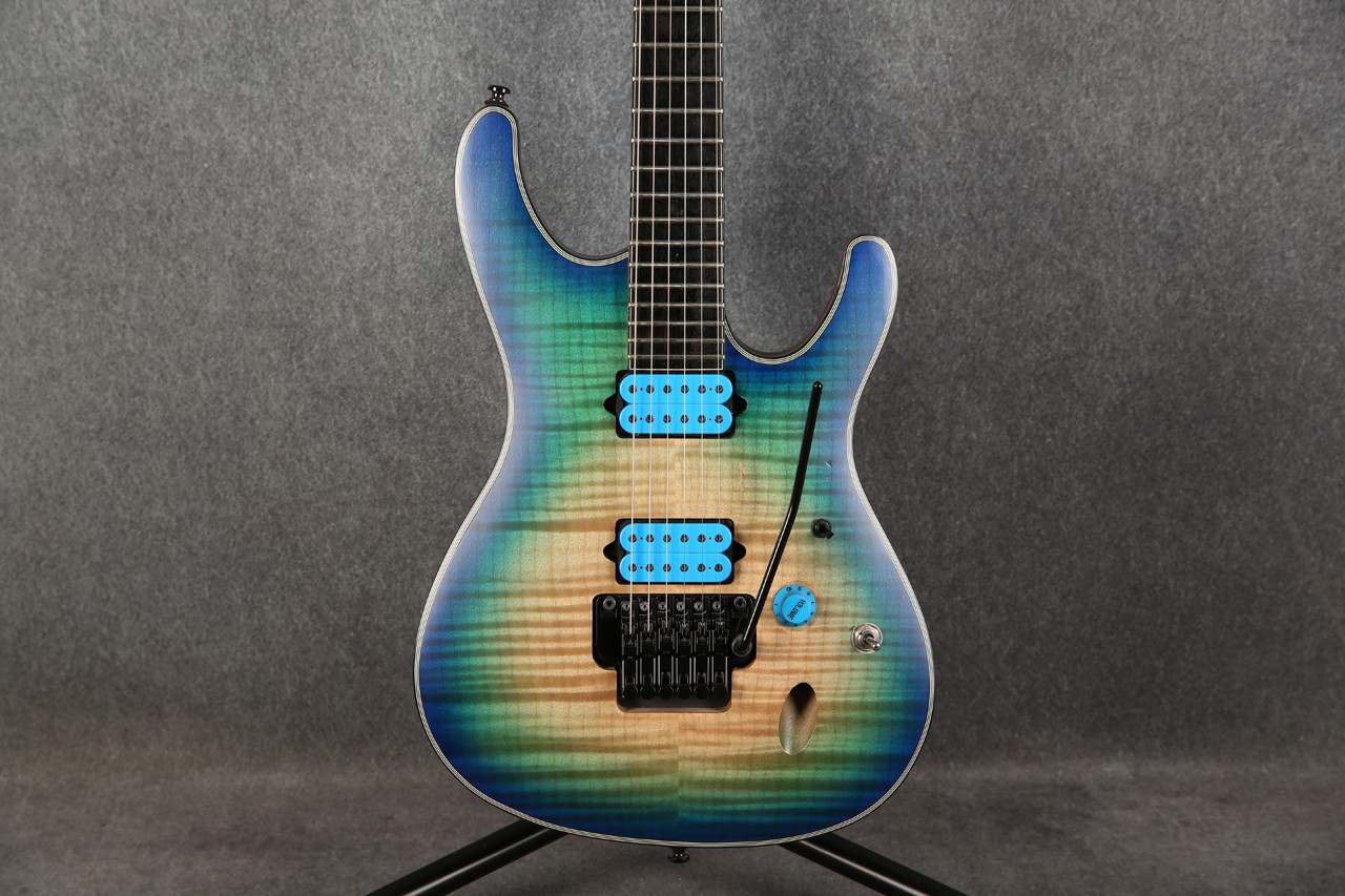 Ibanez Iron Label SIX6DFM-BCB DiMarzio Pickups Blue Space Burst