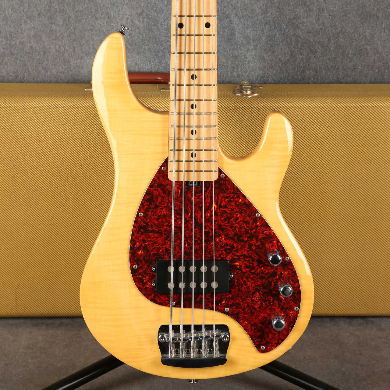 OLP by Music Man MM5 StingRay 5 String Bass Natural 2nd Hand
