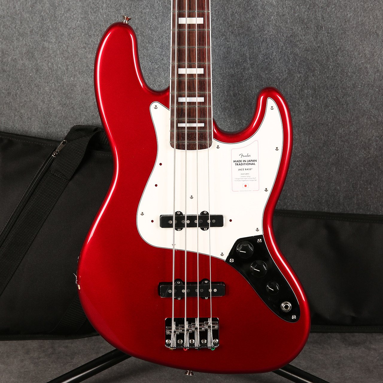 Fender Made In Japan Traditional 70s Jazz Bass Candy Apple Red Ex