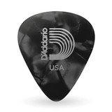 Daddario 1CBKP2-25 Classic Celluloid Pick, Black Pearl, Light Gauge (.50mm), 25-Pack