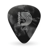 Daddario 1CBKP6-25 Classic Celluloid Pick, Black Pearl, Heavy Gauge (1.0mm), 25-Pack