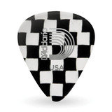 Daddario 1CCB4-25 Classic Celluloid Pick, Checkerboard, Medium .70mm, 25 Pack