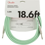 Fender Original Series Instrument Cable, Straight, 18.6ft - Surf Green
