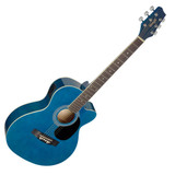 Stagg SA20ACE Auditorium Cutaway Acoustic-Electric Guitar - Blue
