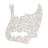 Fender 10-Hole Contemporary Jazz Bass Pickguard - White Moto