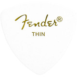 Fender 346 Shape Classic Celluloid Picks, White, Thin - 72 Pack