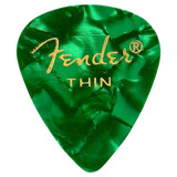 Fender 351 Shape Premium Picks, Green Moto, Thin, 12 Pack