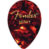 Fender 358 Shape Classic Celluloid Picks, Shell, Heavy, 12 Pack