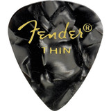 Fender 351 Shape Premium Picks, Black Moto, Thin - 144 Pack