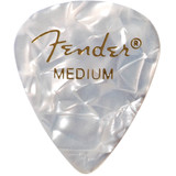 Fender 351 Shape Premium Picks, White Moto, Medium, 144 Pack