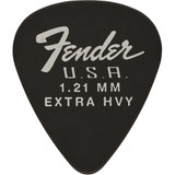 Fender 351 Dura-Tone Picks, 1.21, 12 Pack, Black