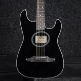 Fender Stratocoustic Guitar - Black w/ Gig Bag - 2nd Hand