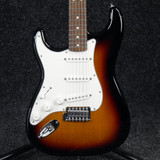 Fender Standard Stratocaster, Rosewood, Left Hand - Sunburst - 2nd Hand