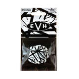 Jim Dunlop EVHP03 White with Black Stripes Guitar Picks, 6 Pack