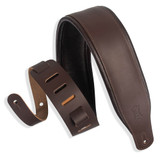 Levy's Classics Series Padded Leather 3" Bass Guitar Strap - Dark Brown